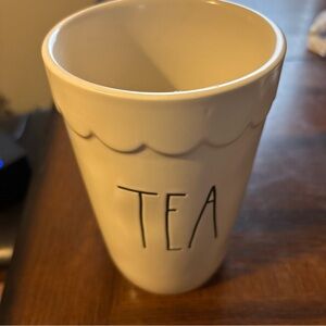 Rae Dunn White Ceramic Canister